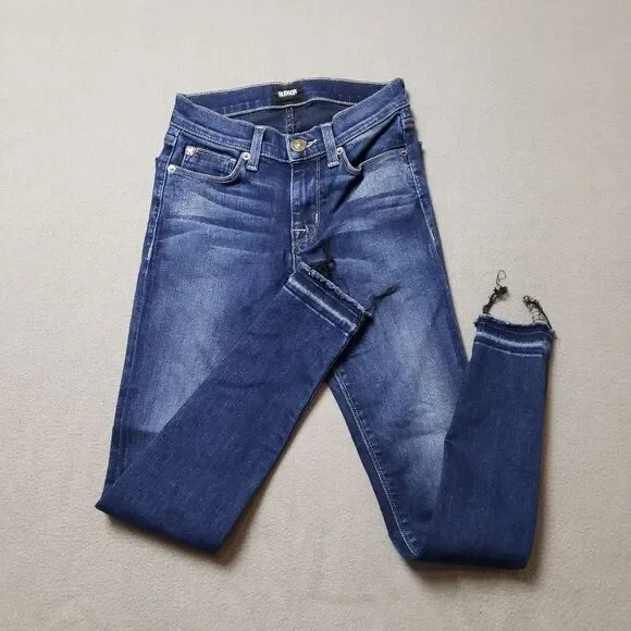 Hudson Krista Crop Super Skinny Released Hem Jeans Sz 24 - Picture 7 of 14